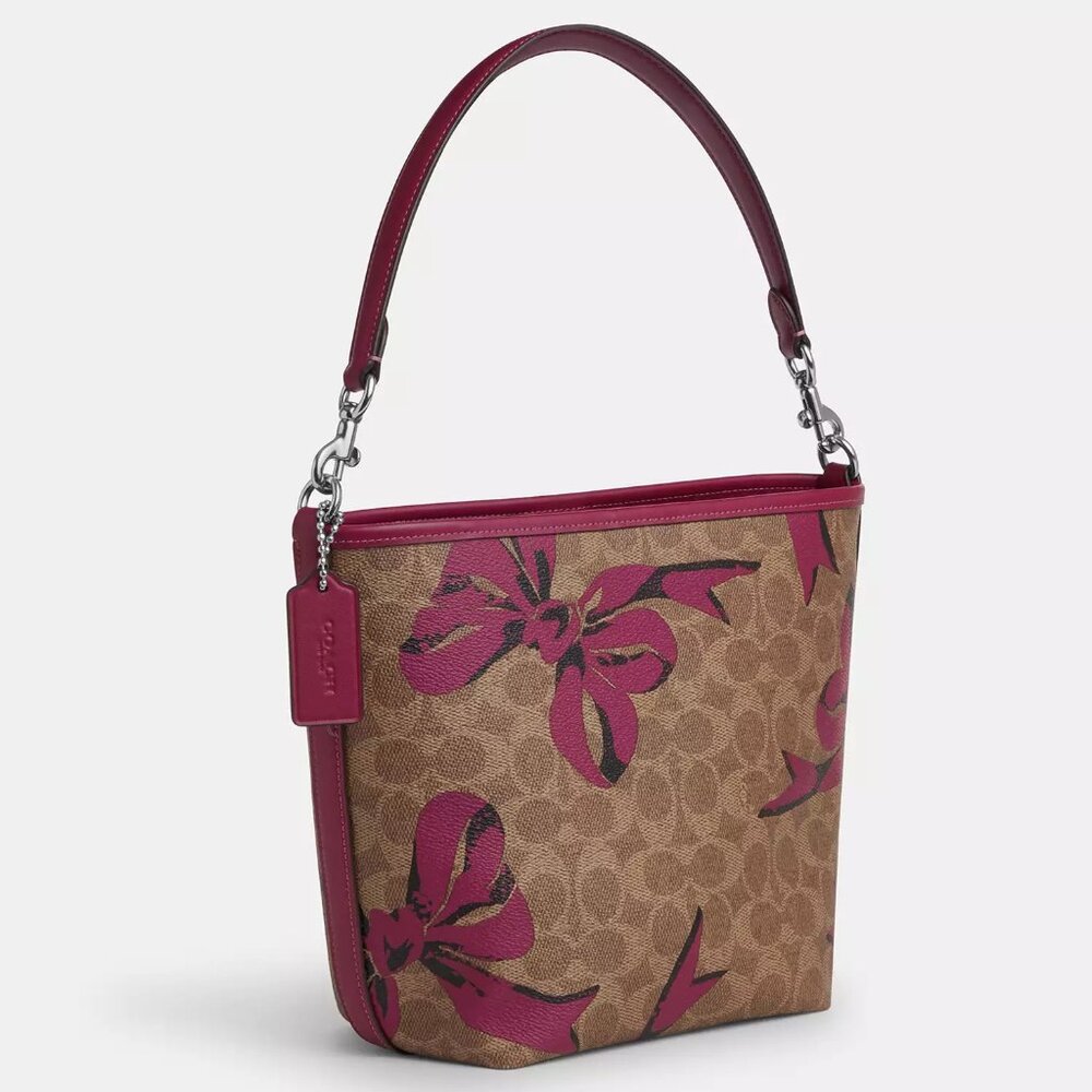 Coach Brown and Pink Crossbody Bag - Picture 3 of 5
